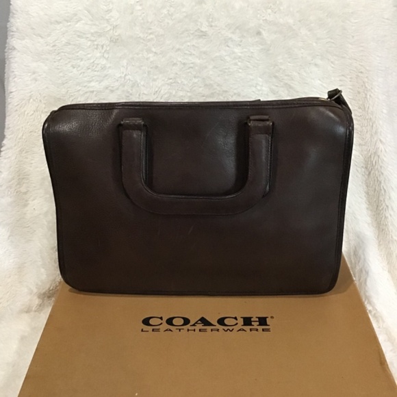 VTG Coach Mocha Leather Slim Satchel 70s Classic Rare Bonnie Cashin NYC - Picture 5 of 13